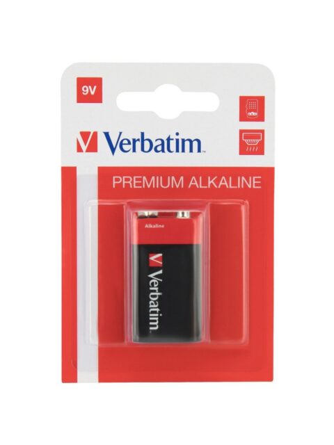 Baterije Verbatim #49924 alkalne 9V 6LR61, 1/1