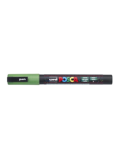 Marker Uni pc-3ml Posca glitter zeleni