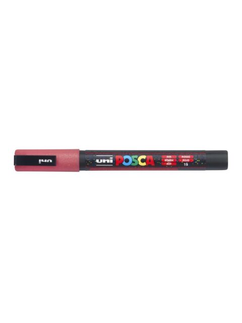 Marker Uni pc-3ml Posca glitter crveni