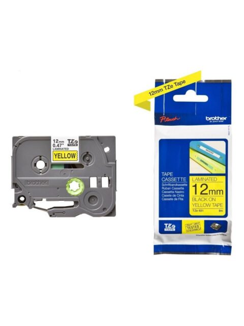 Vrpca Brother p-touch TZE631 12mm yellow/black