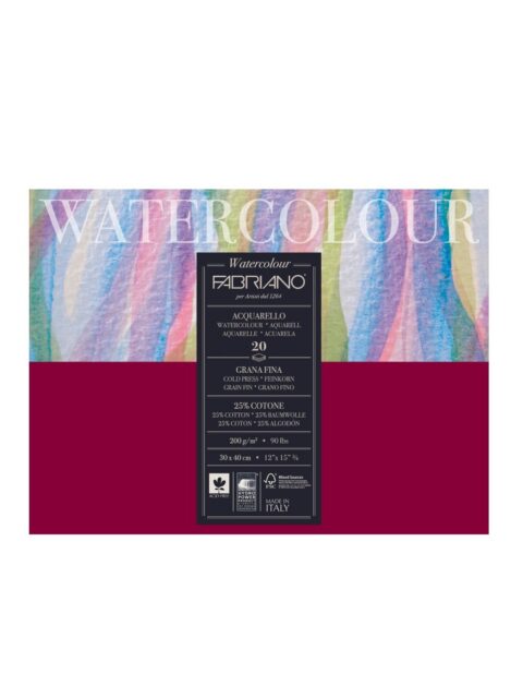 Blok Fabriano watercolor gf 30x40 200g 20L 72613040
