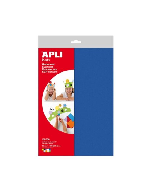 Pjenasti papir Apli 210x297mm razne boje 10L 12372