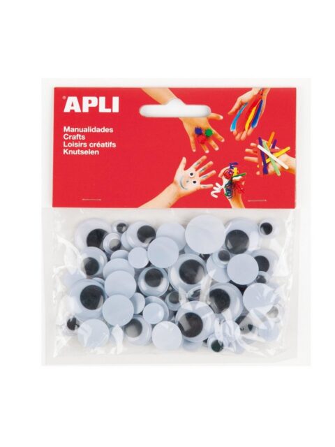 Naljepnice Apli pomične oči crne 75/1 13058