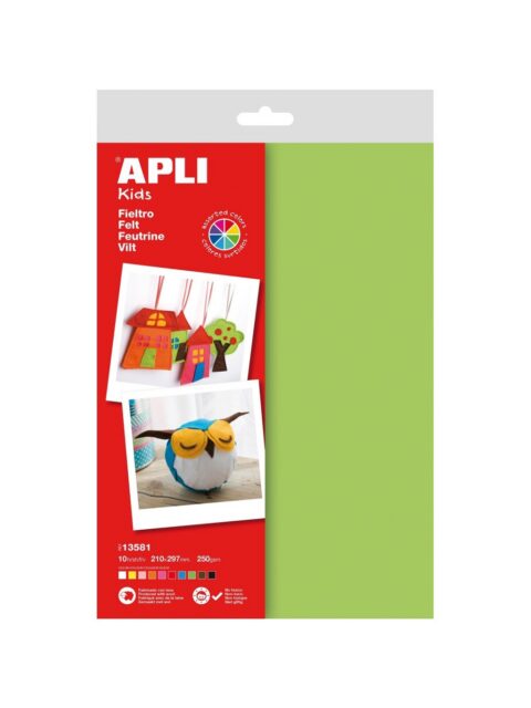 Filc Apli A4 miješane boje 210x297mm 250g 10L 13581