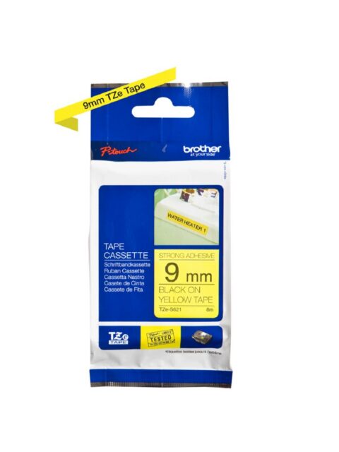 Vrpca Brother P-touch TZES621 9mm black/yellow