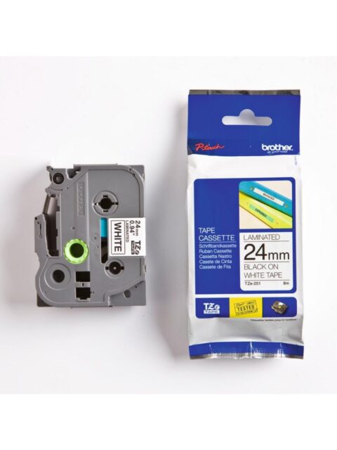 Vrpca Brother p-touch TZE251 24mm white/black