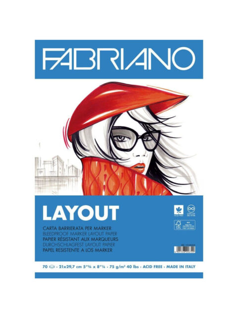 Blok Fabriano layout za marker A4 70L 75g 19100505