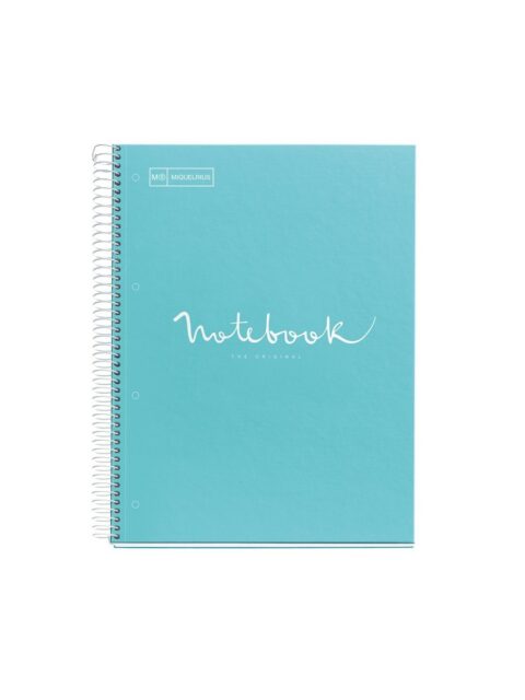 Kolegij blok Miquelrius A4 90g 80L spiralni kocke Extra rigid cardboard emotions sky blue MR46047