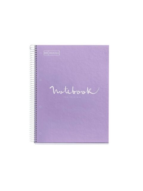 Kolegij blok Miquelrius A4 90g 80L spiralni kocke Extra rigid cardboard emotions lavender MR46055