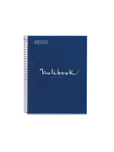 Kolegij blok Miquelrius A4 90g 80L spiralni crte Extra rigid cardboard emotions navy MR48606