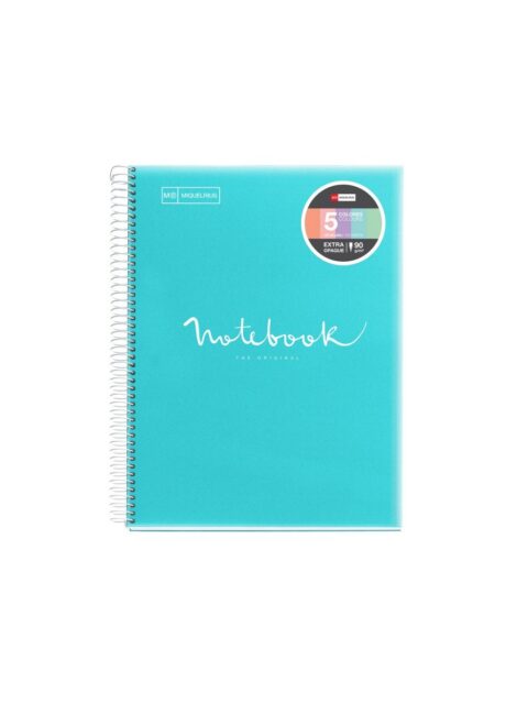 Kolegij blok Miquelrius A4 90g 120L spiralni kocke Polypropylene emotions sky blue MR46070
