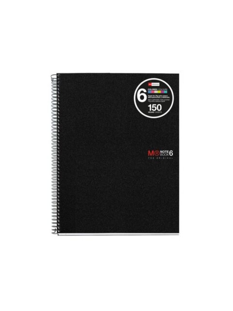 Kolegij blok Miquelrius A5 70g 150L spiralni kocke Polypropylene crni MR2827