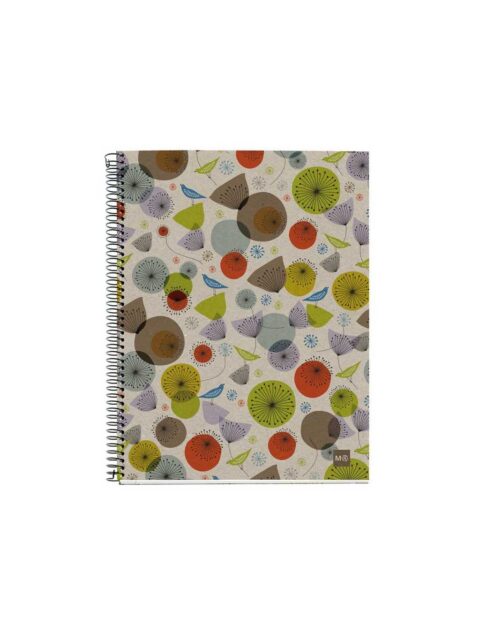 Kolegij blok Miquelrius A4 80g 120L spiralni crte Recycled cardboard ecobirds MR2959