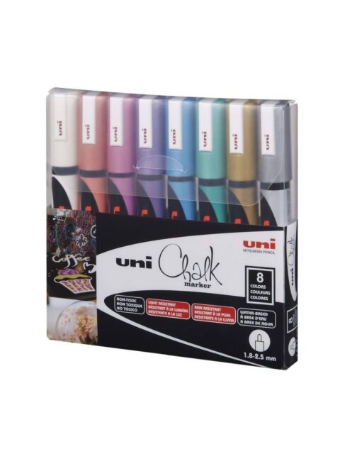 Uni pak marker pwe-5m chalk_kreda metallic 8/1