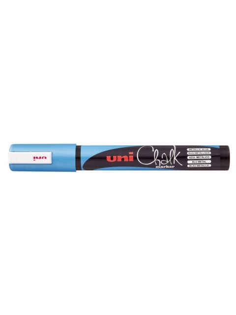 Marker Uni pwe-5m chalk_kreda metallic plavi