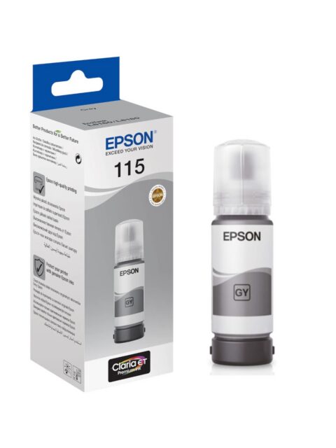Tinta Epson 115 L8180/L8160 ecotank grey ink bottle C13T07D54A 70ml