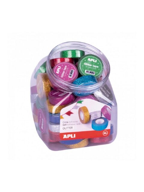Traka ljepljiva/selotejp Apli glitter 15/5 m 18520