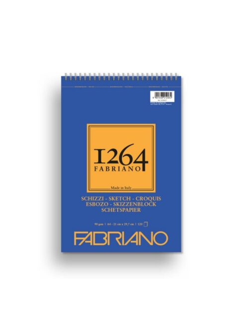 Blok Fabriano 1264 sketch 21x29,7 (A4) 90g 120L pale ivory spiralni top side 19100637
