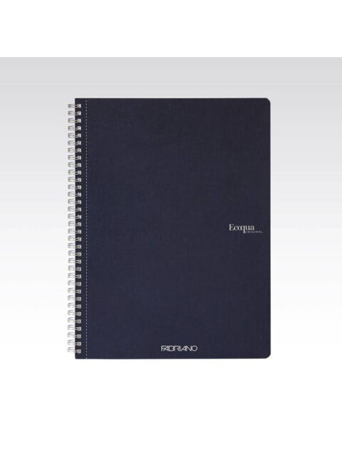 Bilježnica Fabriano Ecoqua original A4 90g 70L spiralna kocke dark blue 19290104
