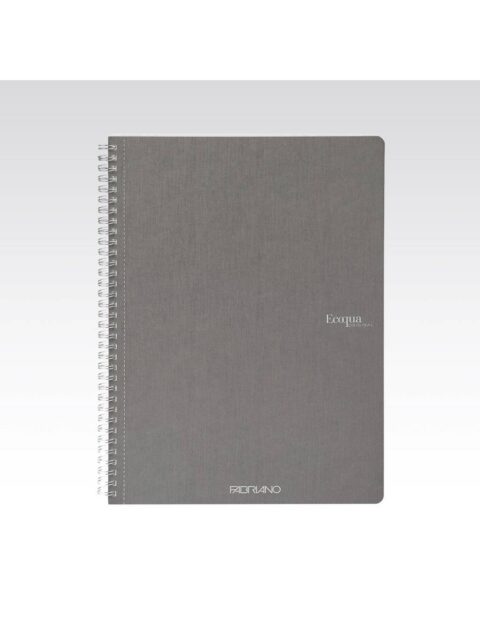 Bilježnica Fabriano Ecoqua original A4 90g 70L spiralna kocke antracite 19290101
