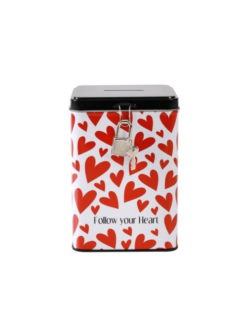 Kasica metalna iTotal s ključem Heart XL2011B