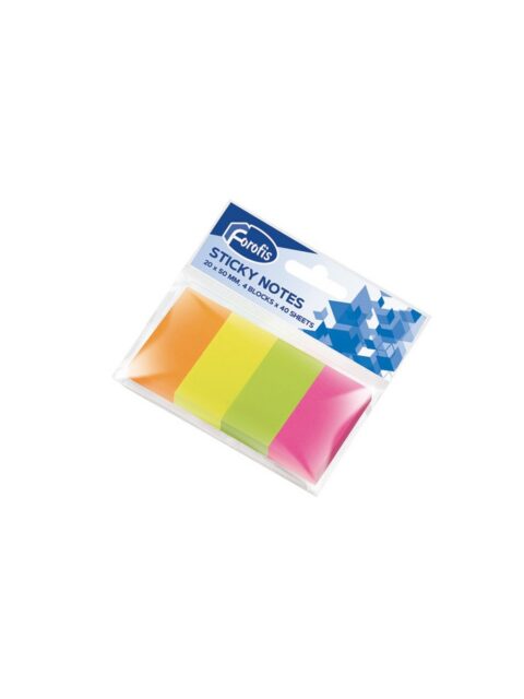 Blok zastavice Forofis 4 neon boje 40L 20x50mm 91024