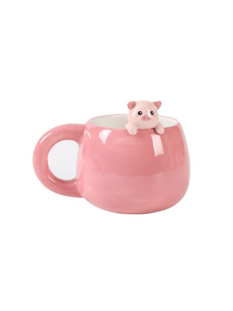 Šalica iTotal Charm Cute animals roza svinjica XL2567