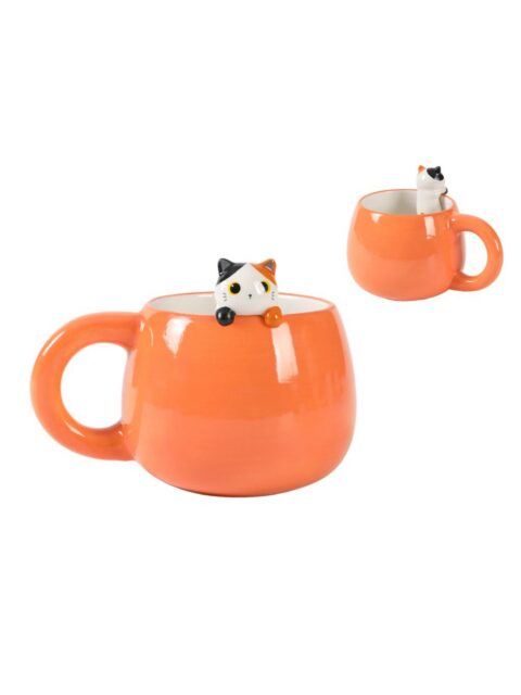 Šalica iTotal Charm Cat narančasta XL2526