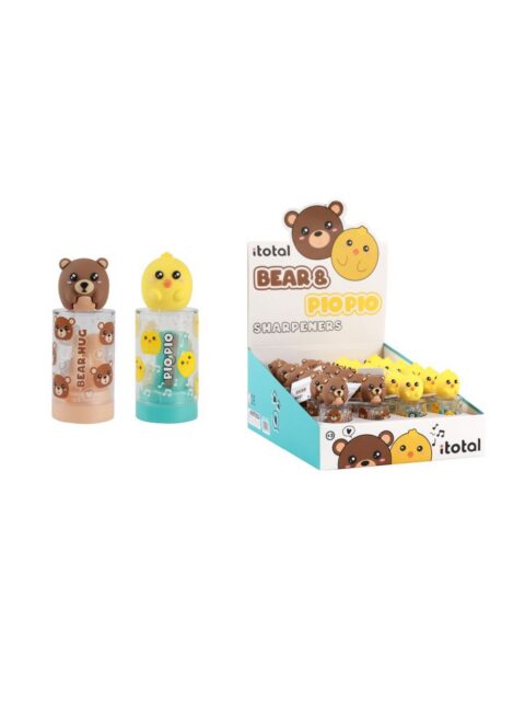 Šiljilo iTotal Cute animals medo+pilić sortirano 24/1 XL2692