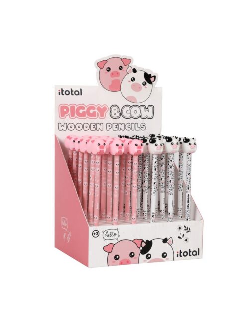 Olovka grafitna iTotal Cute animals svinjica+kravica 36/1 sortirano XL2308J