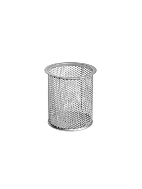 Čaša za olovke Forofis metalna žica okrugla 10x9cm srebrna 91301