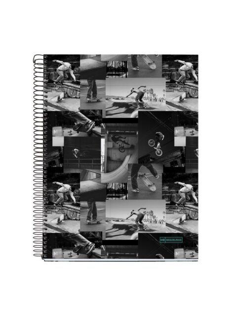 Kolegij blok Miquelrius A4 70g 140L spiralni kocke Extra rigid cardboard lifestyle skate park MR4195