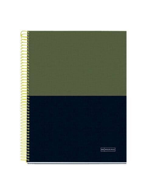 Kolegij blok Miquelrius A4 70g 140L spiralni crte Extra rigid cardboard lifestyle rider green MR4248