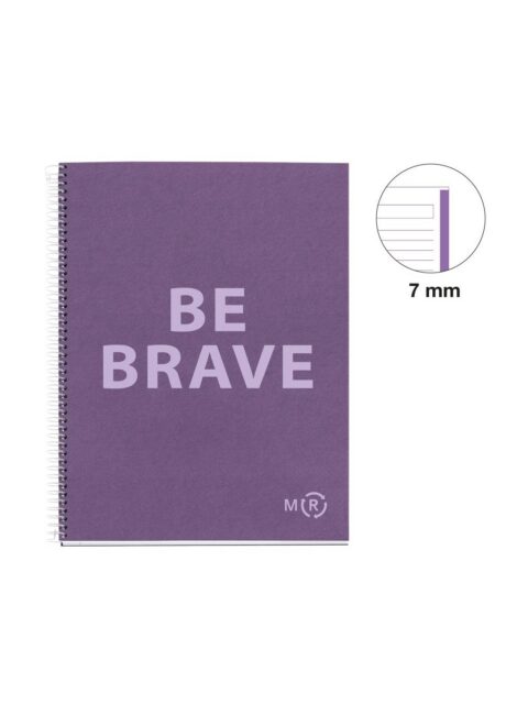 Kolegij blok Miquelrius A4 90g 80L spiralni crte Recycled cardboard be eco amethyst MR46887
