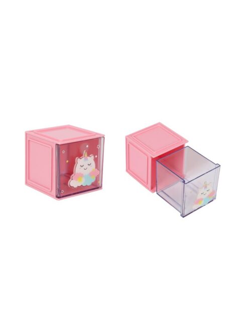 Organizator stolni iTotal kockasti Unicorn 9x9x9,5cm XL2965