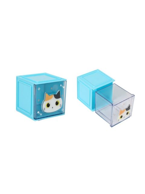 Organizator stolni iTotal kockasti Cat narančasta 9x9x9,5cm XL2962
