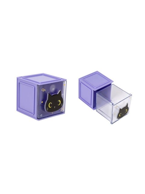 Organizator stolni iTotal kockasti Cat crna 9x9x9,5cm XL2961