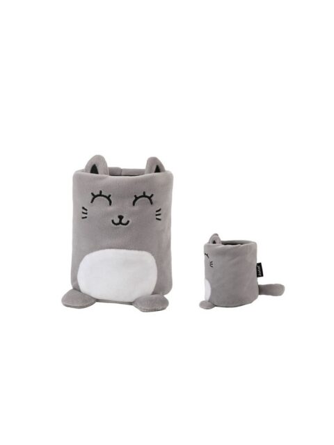 Čaša za olovke iTotal Cat siva XL2853