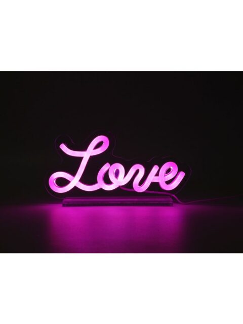 Lampa natpis iTotal LED love neon rozi XL2761A