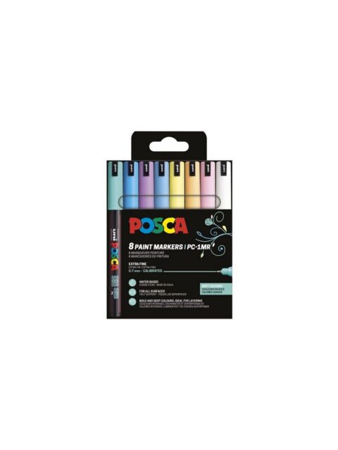 Uni pak marker Posca pc-1mr pastelne boje 8/1 plastic free pakiranje