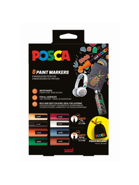 Marker Uni gift set Posca pc-5m (poklon Posca platnena vrećica) POUCH 8-02 8/1 302422411