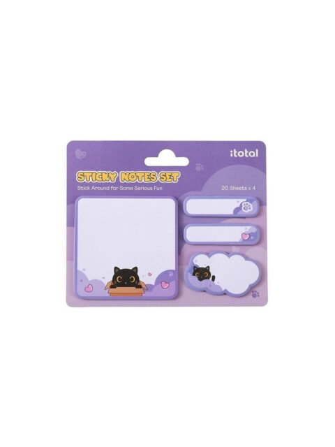 Blok samoljepivi iTotal Cat crni 4 dimenzije XL3108
