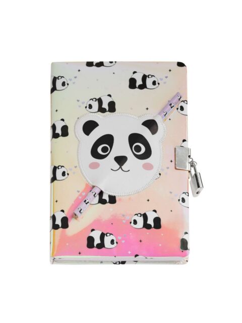 Dnevnik Miquelrius s ključem Back2Fun holographic Panda MR7584