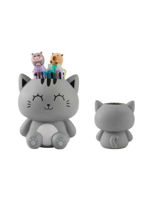Čaša za olovke iTotal Cat siva 3D XL3015