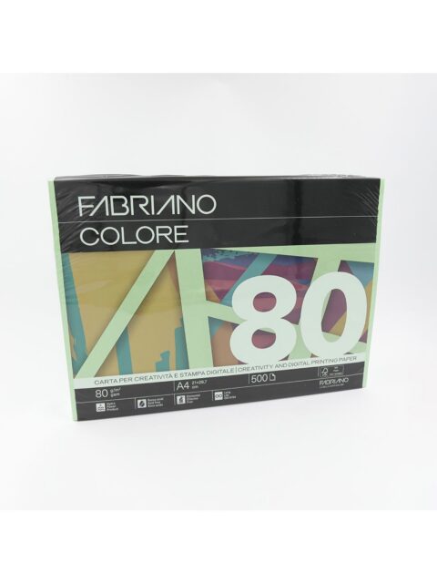 Papir Fabriano Colore A4/80g verde pisello 500L 74221297 bright