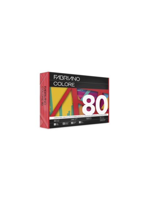 Papir Fabriano Colore A4/80g rosso 500L 74521297 bright