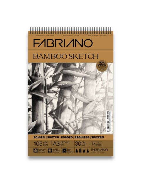 Blok Fabriano Bamboo 29,7x42 (A3) 105g 30L spiralni top side 19100726