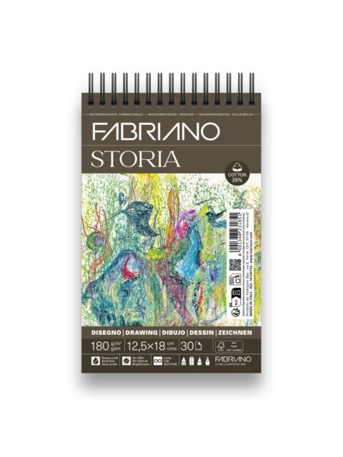 Blok Fabriano Storia 12,5x18 180g 30L spiralni top side 19100735