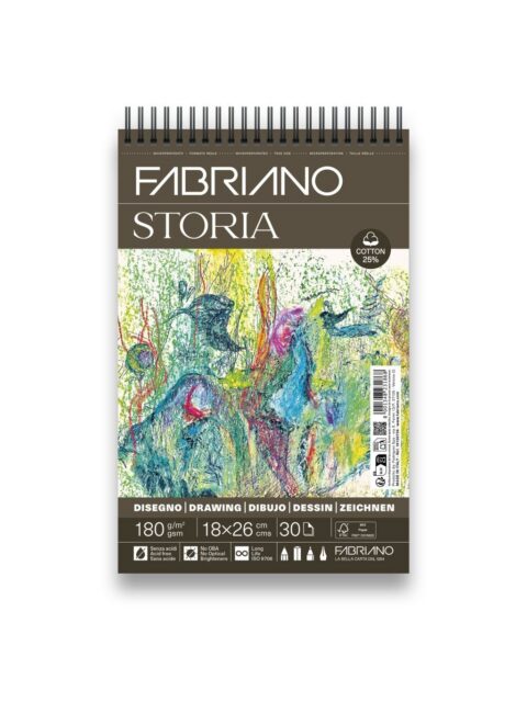 Blok Fabriano Storia 18x26 180g 30L spiralni top side 19100736
