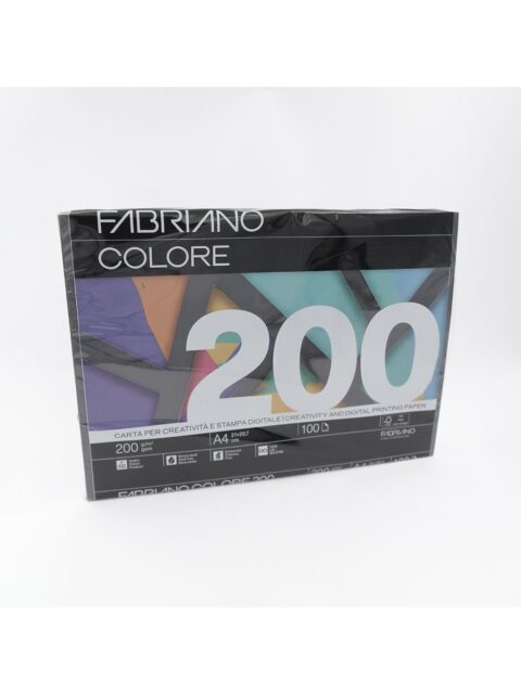 Papir Fabriano Colore A4/200g nero 100L 78321297 bright